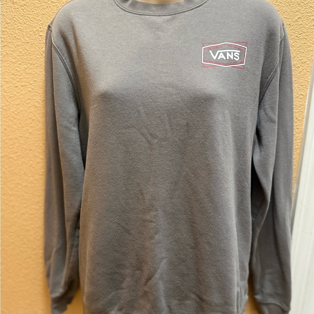 Vans Gray Sweatshirt Casual Crew Neck